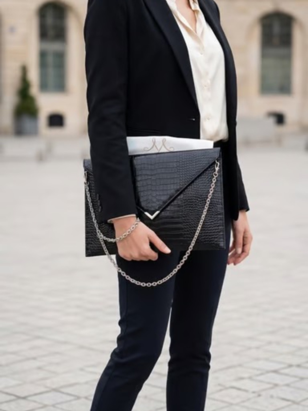 Miss Mak Montreal Leather Envelope Portfolio Clutch Bag - Brand New!